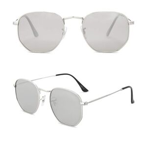 Polarized Hexagonal Sunglasses Polygon Shades SJ1072 Silver